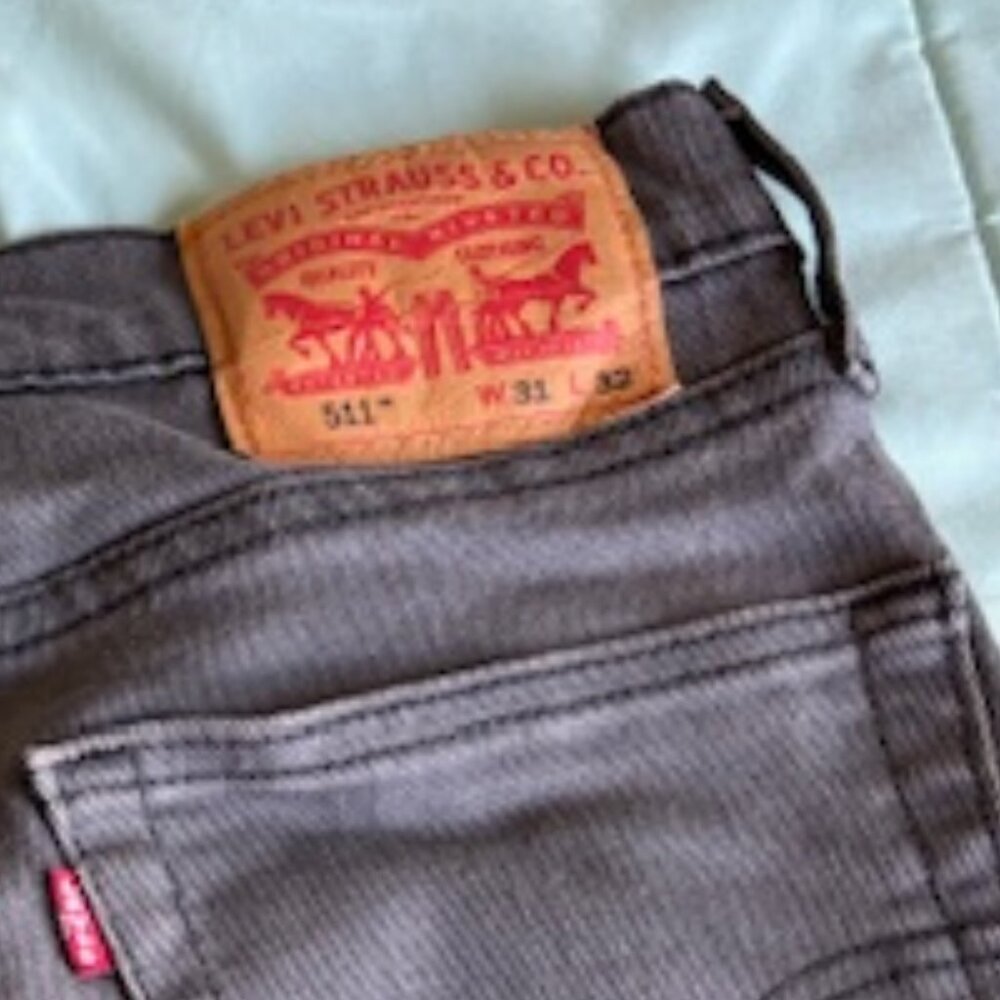 Levi's Mens 511 Slim fit jeans, dark grey size 31x32